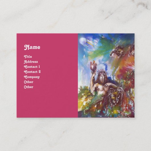 木星とライオン、赤白青茶色 名刺 (正面)