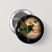 木星とロー・ガリレオ探査機 缶バッジ (正面&裏面)