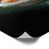 木星と地球比較 ポスター (角)