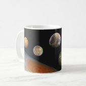 木星と4つの衛星ガリレオ衛星 コーヒーマグカップ (正面左)