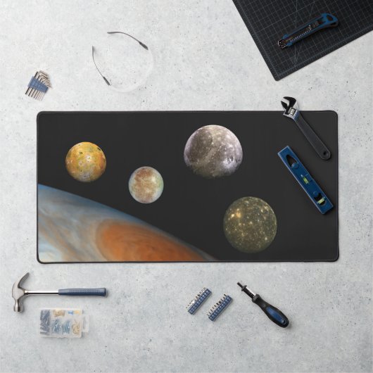 木星と4つの衛星ガリレオ衛星 デスクマット (ワークステーション)
