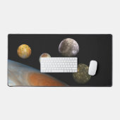 木星と4つの衛星ガリレオ衛星 デスクマット (キーボード&マウス)