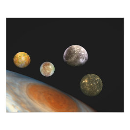 木星と4つの衛星ガリレオ衛星 フォトプリント           