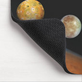 木星と4つの衛星ガリレオ衛星 マウスパッド (コーナー)