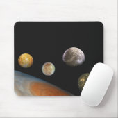 木星と4つの衛星ガリレオ衛星 マウスパッド (マウス)