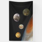 木星と4つの衛星ガリレオ衛星 横断幕 (縦)