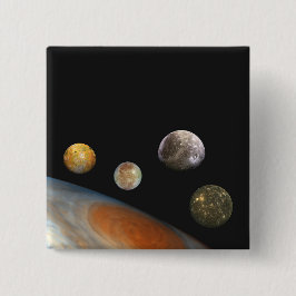 木星と4つの衛星ガリレオ衛星 缶バッジ