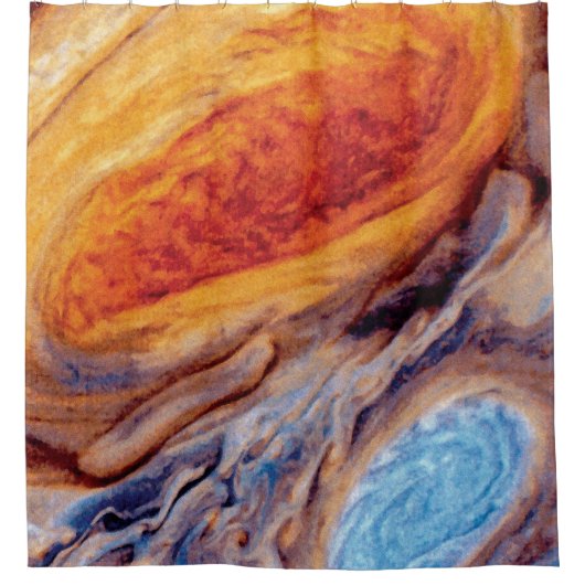 木星の大赤斑 - NASA ボイジャー写真 シャワーカーテン (正面)