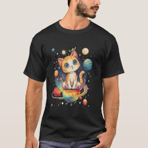 木星の子どもたち宇宙の惑星と銀河系の猫 Tシャツ