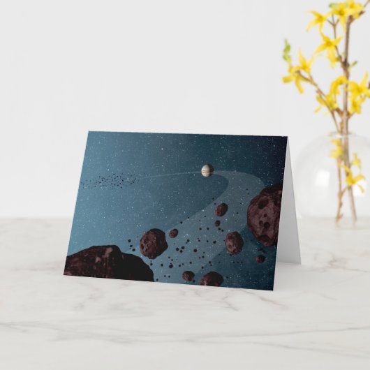 木星の小惑星。 カード (黄色い花)