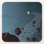 木星の小惑星。 スクエアペーパーコースター (正面)