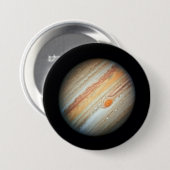木星の景観(ハッブル望遠鏡) 缶バッジ (正面&裏面)