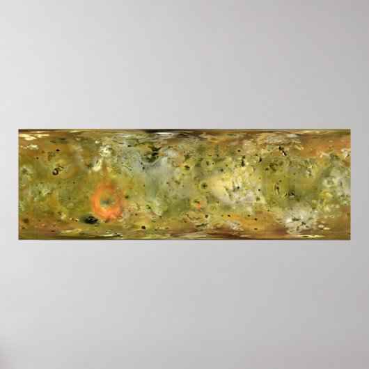 木星の月の地図 ポスター (正面)