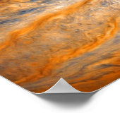 木星の渦巻く雲 ポスター (角)