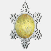 木星の硫黄火山月 スノーフレークピューターオーナメント (右)