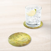 木星の硫黄火山月 ラウンドペーパーコースター (インサイチュ)