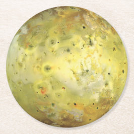 木星の硫黄火山月 ラウンドペーパーコースター