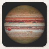 木星の美しいイメージ スクエアペーパーコースター (正面)