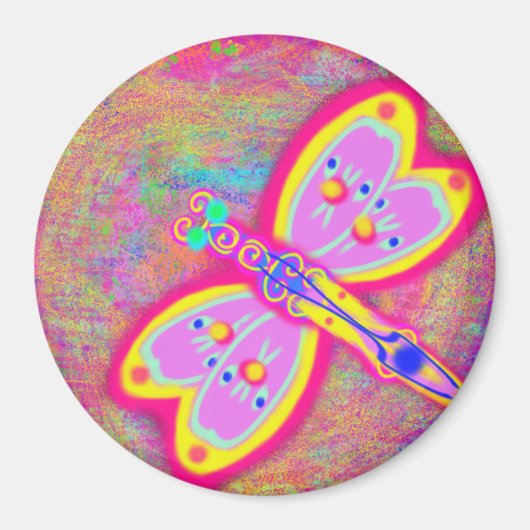 木星の蛾バイパワーフラワー マグネット (正面)