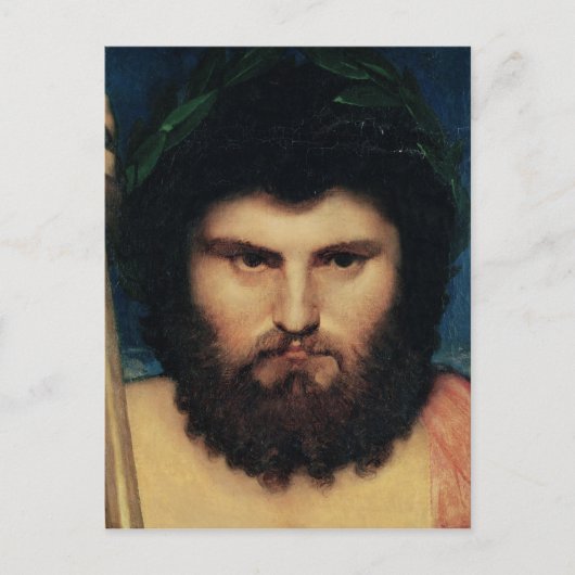 木星の頭、木星とテティスの勉強 ポストカード (正面)