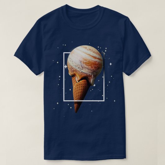 木星アイスクリームコーン惑星天文学天文学天文学天文学分野 Tシャツ (デザイン正面)