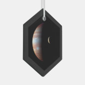 木星ガス巨大惑星&イオガリレアンムーン ガラスオーナメント (正面右)