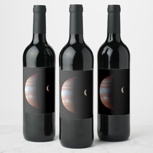 木星ガス巨大惑星&イオガリレアンムーン ワインラベル (ボトル)