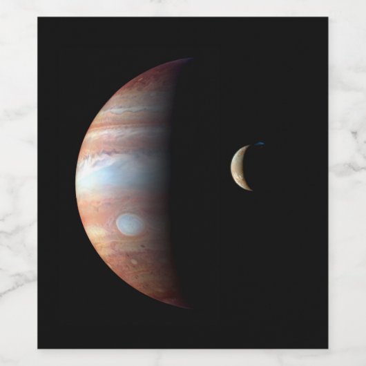 木星ガス巨大惑星&イオガリレアンムーン ワインラベル (シングルラベル)