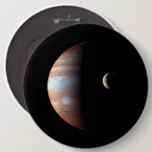 木星ガス巨大惑星&イオガリレアンムーン 缶バッジ (正面&裏面)