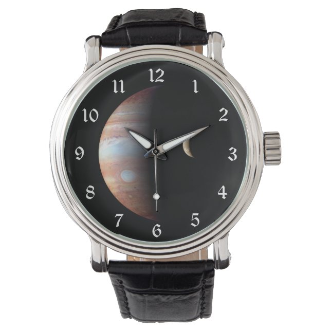 木星ガス巨大惑星&イオガリレアンムーン 腕時計 (正面)