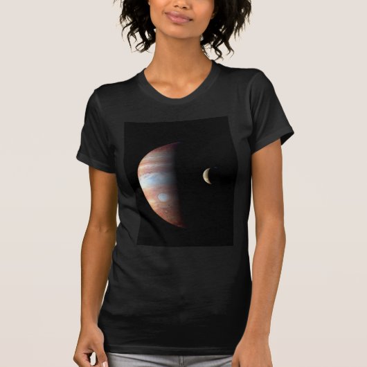 木星ガス巨大惑星&イオガリレアンムーン Tシャツ (正面)