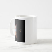 木星ガス巨星惑星とイオガリレオ衛星 コーヒーマグカップ (正面左)
