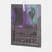 木星トラベルバイホットエアバルーンブティオーロラ ガラスオーナメント (正面左)