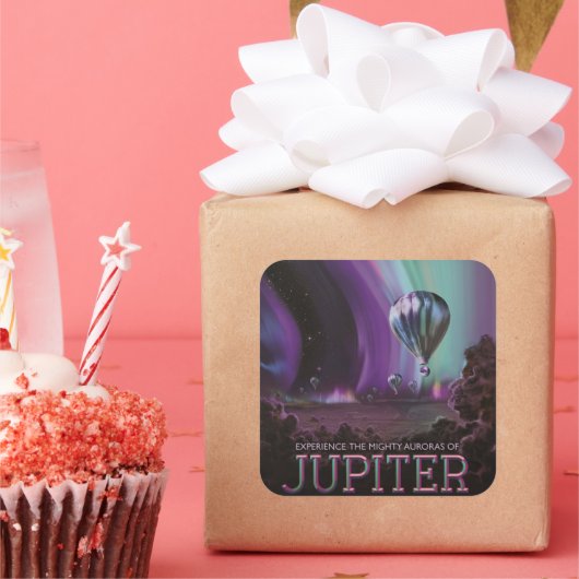 木星トラベルバイホットエアバルーンブティオーロラ スクエアシール (パーティー)