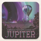 木星トラベルバイホットエアバルーンブティオーロラ スクエアペーパーコースター (正面)