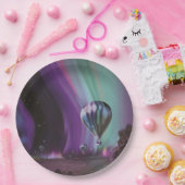 木星トラベルバイホットエアバルーンブティオーロラ ペーパープレート (パーティー)