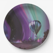 木星トラベルバイホットエアバルーンブティオーロラ ペーパープレート (正面)