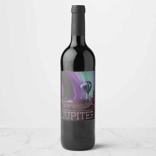 木星トラベルバイホットエアバルーンブティオーロラ ワインラベル (正面)