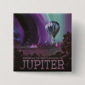 木星トラベルバイホットエアバルーンブティオーロラ 缶バッジ (正面)