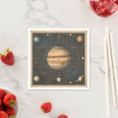 木星中心の天図デザイン スタンダードカクテルナプキン (インサイチュ)
