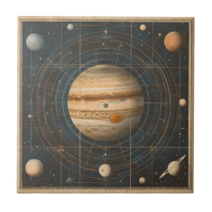 木星中心の天図デザイン タイル