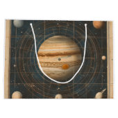木星中心の天図デザイン ラージペーパーバッグ (裏面)