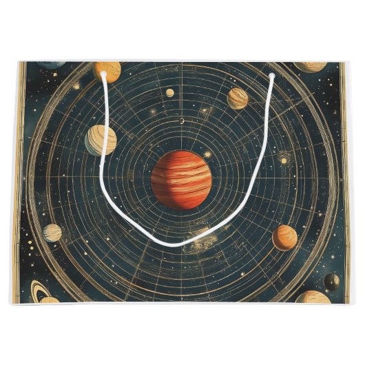 木星中心の天図デザイン(2) ラージペーパーバッグ (正面)