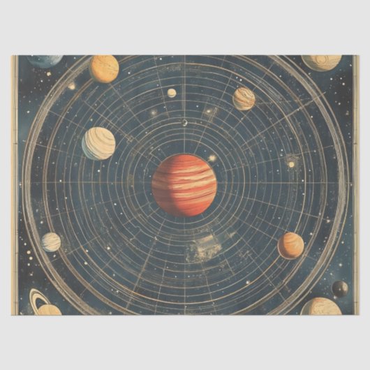 木星中心の天図デザイン(2) 薄葉紙 (正面)