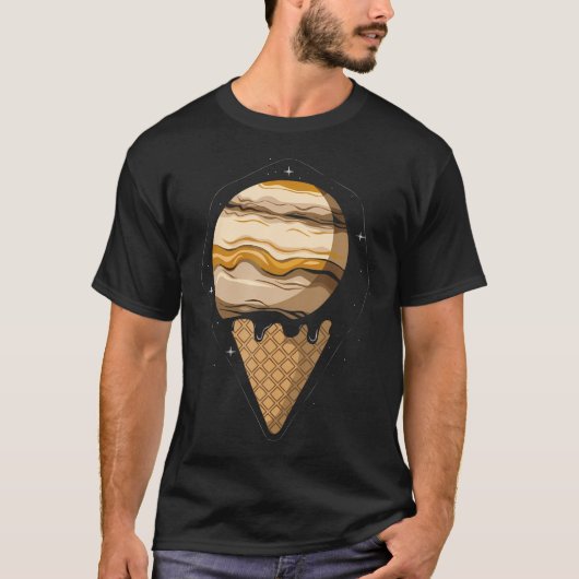木星惑星銀河宇宙天文学者 Tシャツ (正面)