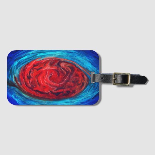 木星素晴らし荷物札の赤いスポット ラゲッジタグ (正面横)