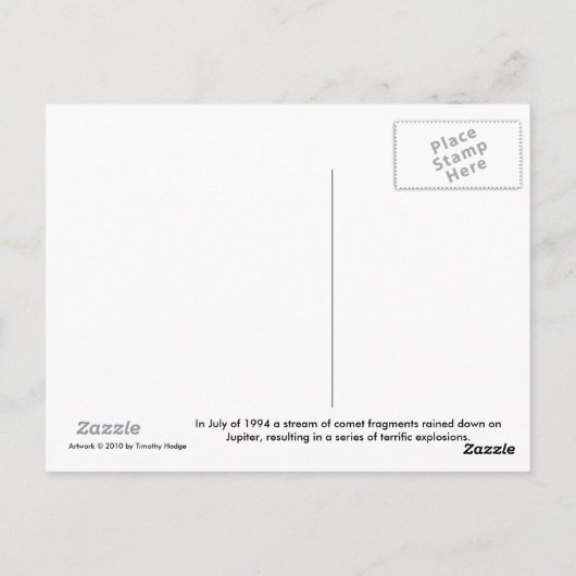 木星衝撃 ポストカード (裏面)