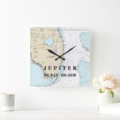 木星FL緯度航海の表 スクエア壁時計 (ホーム)
