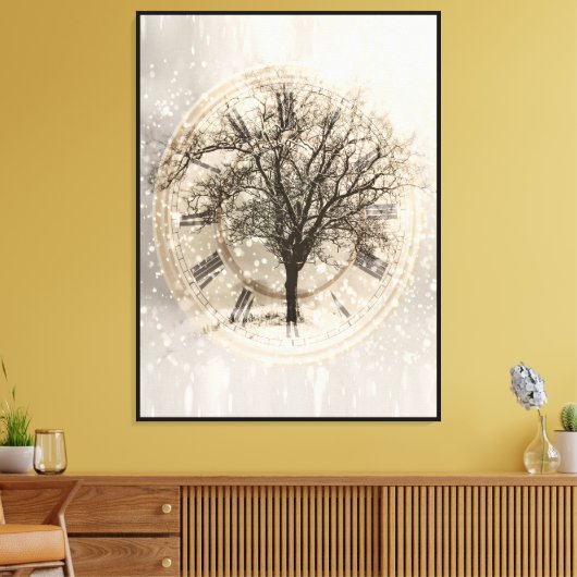 木時計 キャンバスプリント (インサイチュ (リビング))