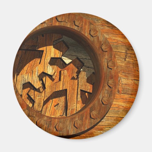 木時計 マグネット (正面)